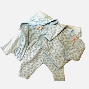 Vintage LYKA BEAR Baby Blue 3pc Teddy Bear Hoodie Shirt Pants Set 18 M  VBC
